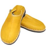 Moroccan Babouche Berber Leather Yellow ACENDYA – ARABESK
