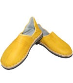 Moroccan Babouche Berber Leather Yellow ACENDYA – ARABESK