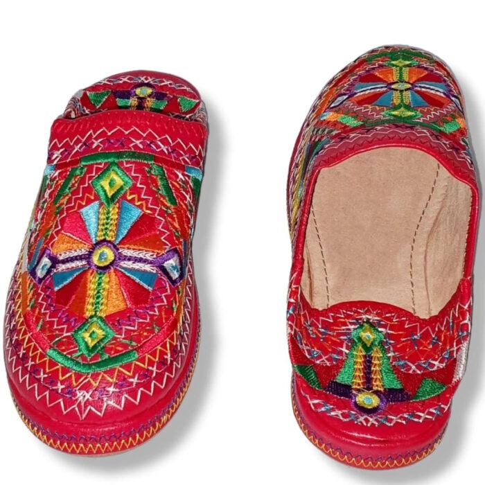 Moroccan Babouche Berber Women Red ACENDYA – ARABESK