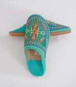 Moroccan Berber Babouche Women Green ACENDYA – ARABESK