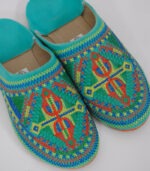 Moroccan Berber Babouche Women Green ACENDYA – ARABESK
