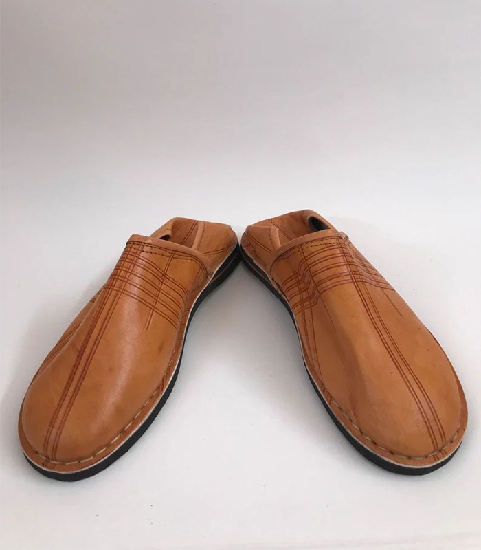 Terrapin Trading Fair Trade Moroccan Leather Slippers (Babouche) - Brown, Size 10, Handmade