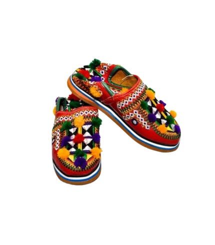 Moroccan Berber Babouche Women Red ACENDYA – ARABESK