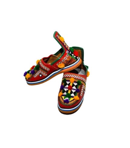 Moroccan Berber Babouche Women Red ACENDYA – ARABESK