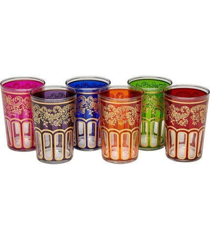 Moroccan Tea Glasses Set of 6 Classic ACENDYA – ARABESK