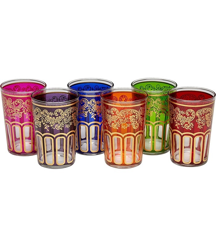 Moroccan Tea Glasses Set of 6 Classic ACENDYA – ARABESK