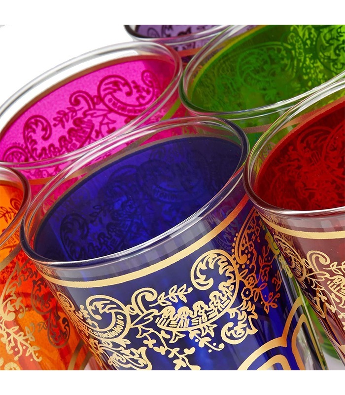 Moroccan Tea Glasses Set of 6 Classic ACENDYA – ARABESK